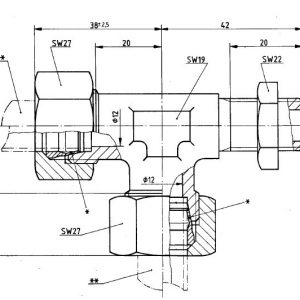 Male Stud Tee Coupling